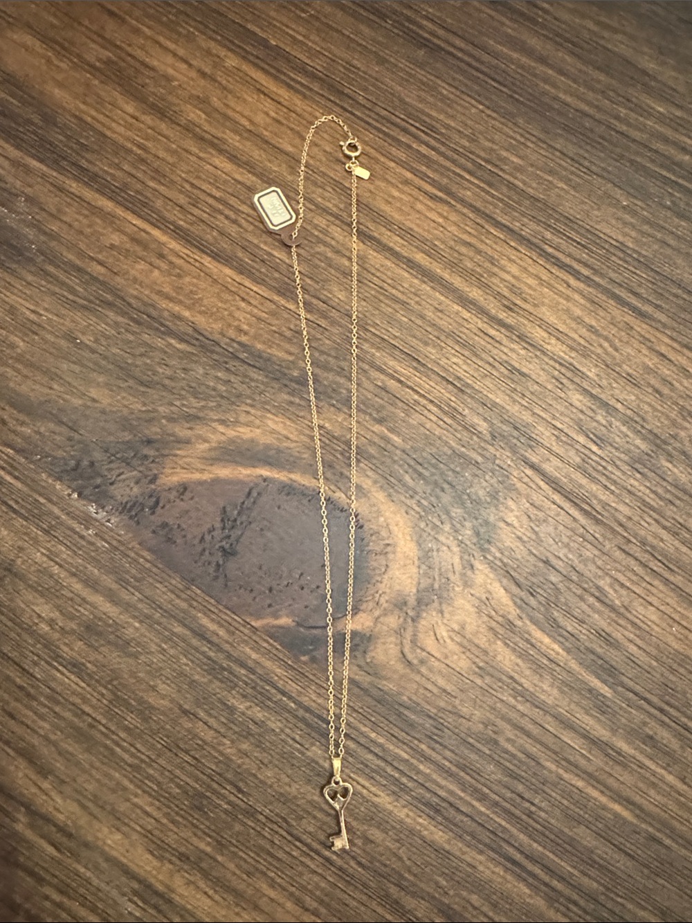 Delicate Heart Key Pendant Necklace in Gold Plated - NWT